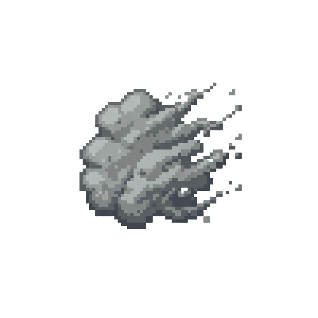 A Thick Cloud of Gray Stone Powder That Dissolves Into the Wind