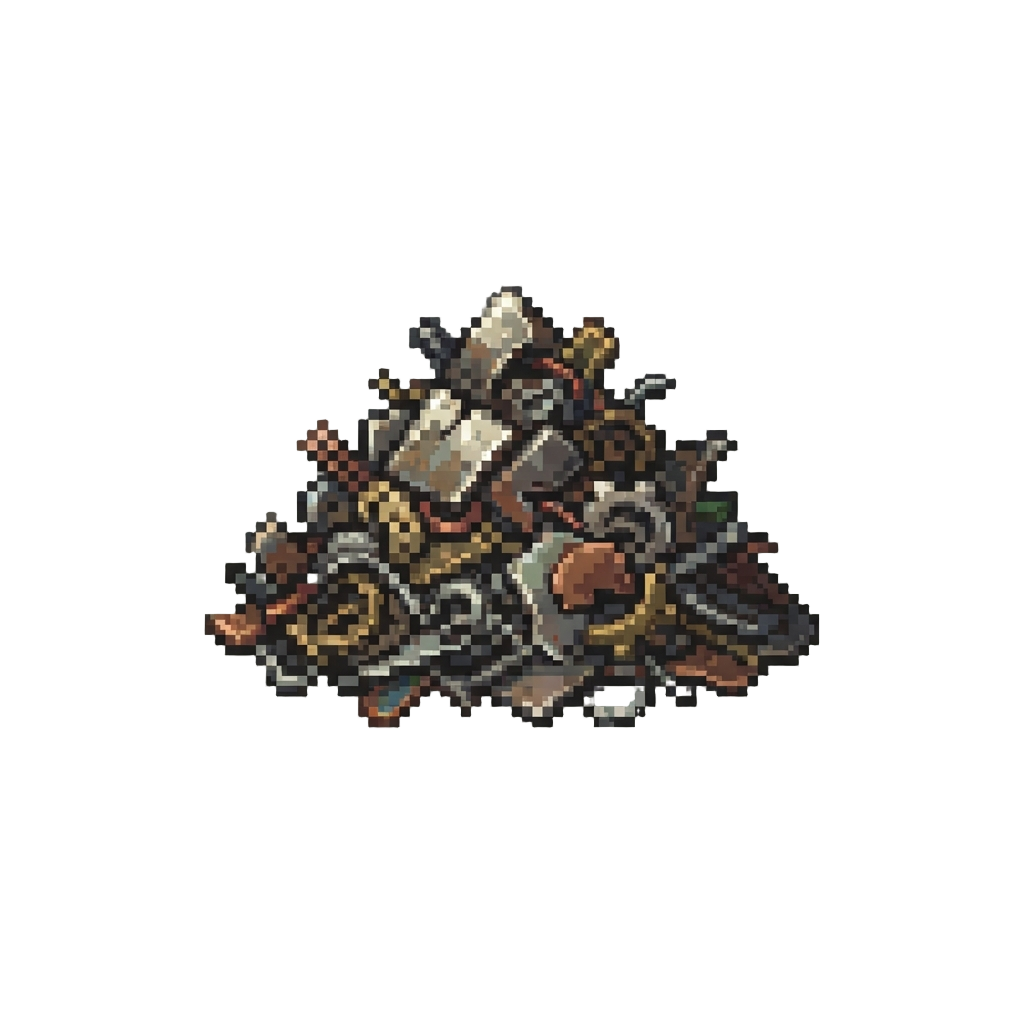 A Mountain of Shattered Metallic Scraps