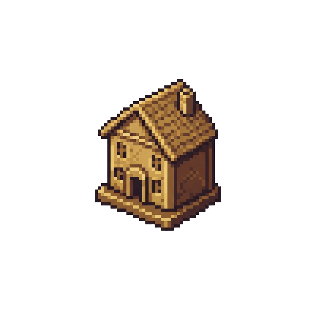 A Tiny Brass Desk Ornament of the Building