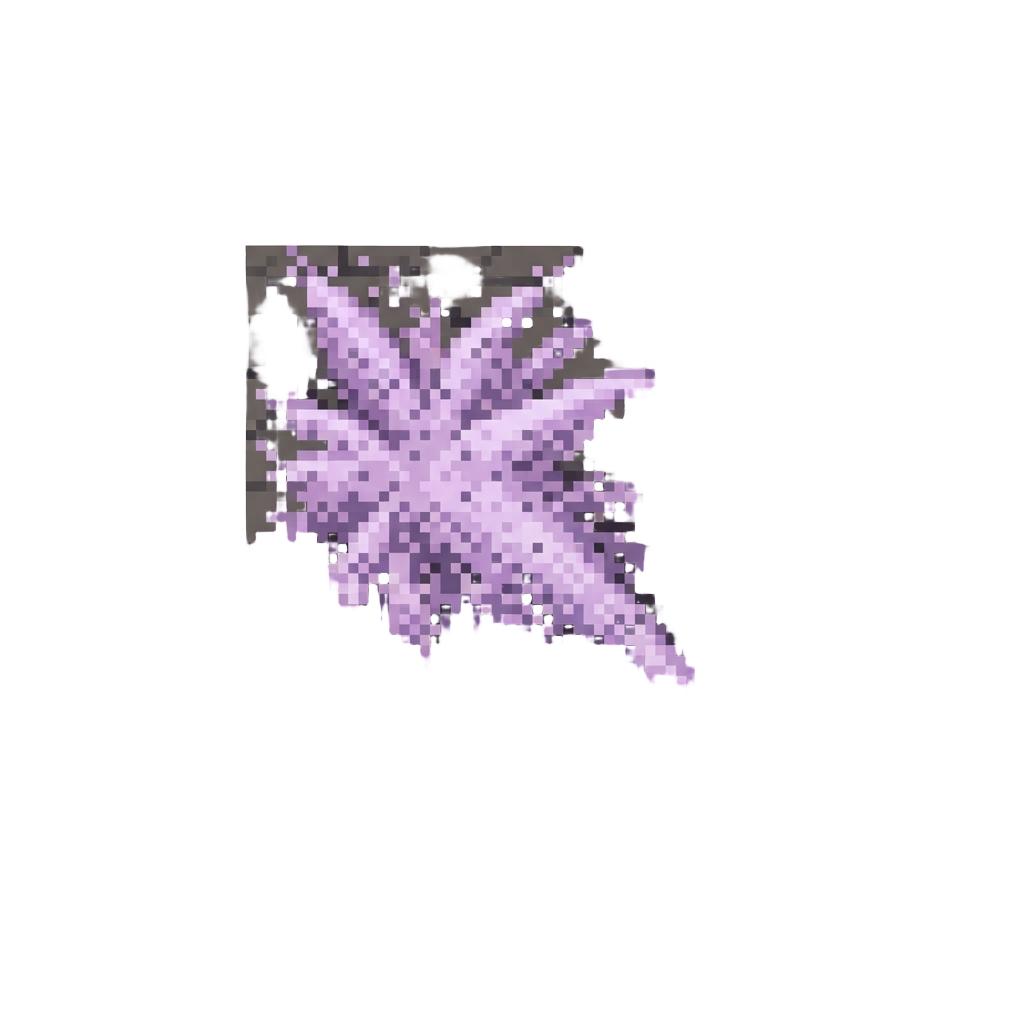 A Burst of Fine Pastel Purple Sand That Scatters Across the Street