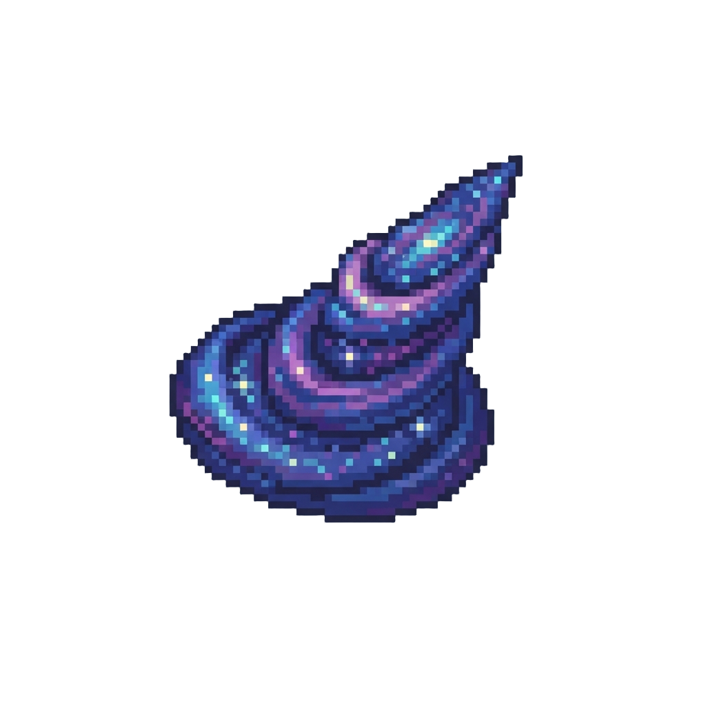 A Swirling Galaxy Nebula Enveloping Its Upward Journey