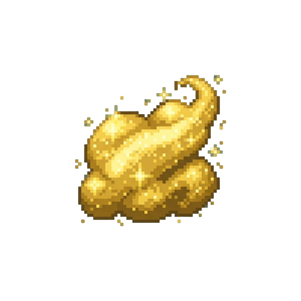 A Shimmering Cloud of Golden Sparkling Dust