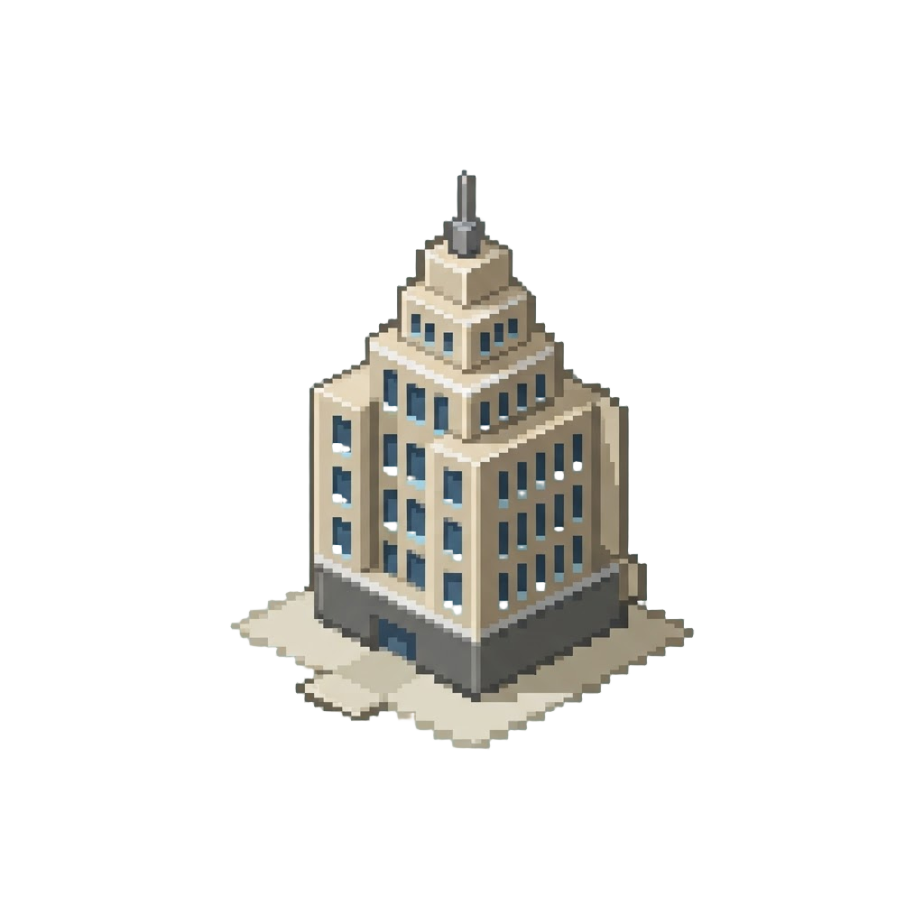 A Tiny Papercraft Pop-up Model of the Skyscraper