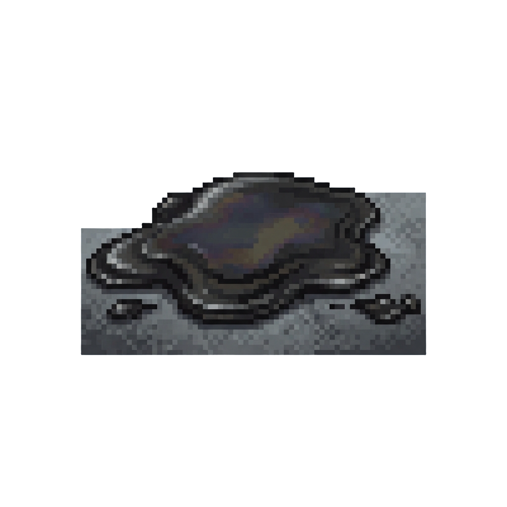 A Slipping Oil Drain Puddle
