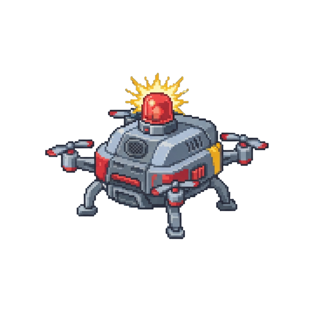 A Noisy Emergency Alarm Drone