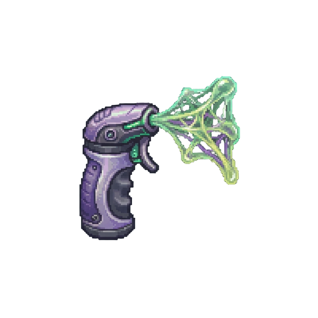 A Sticky Alien Web Trap Spray