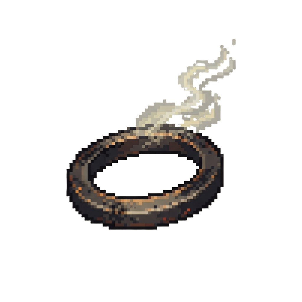 A Burnt Smoking Halo Above the Head