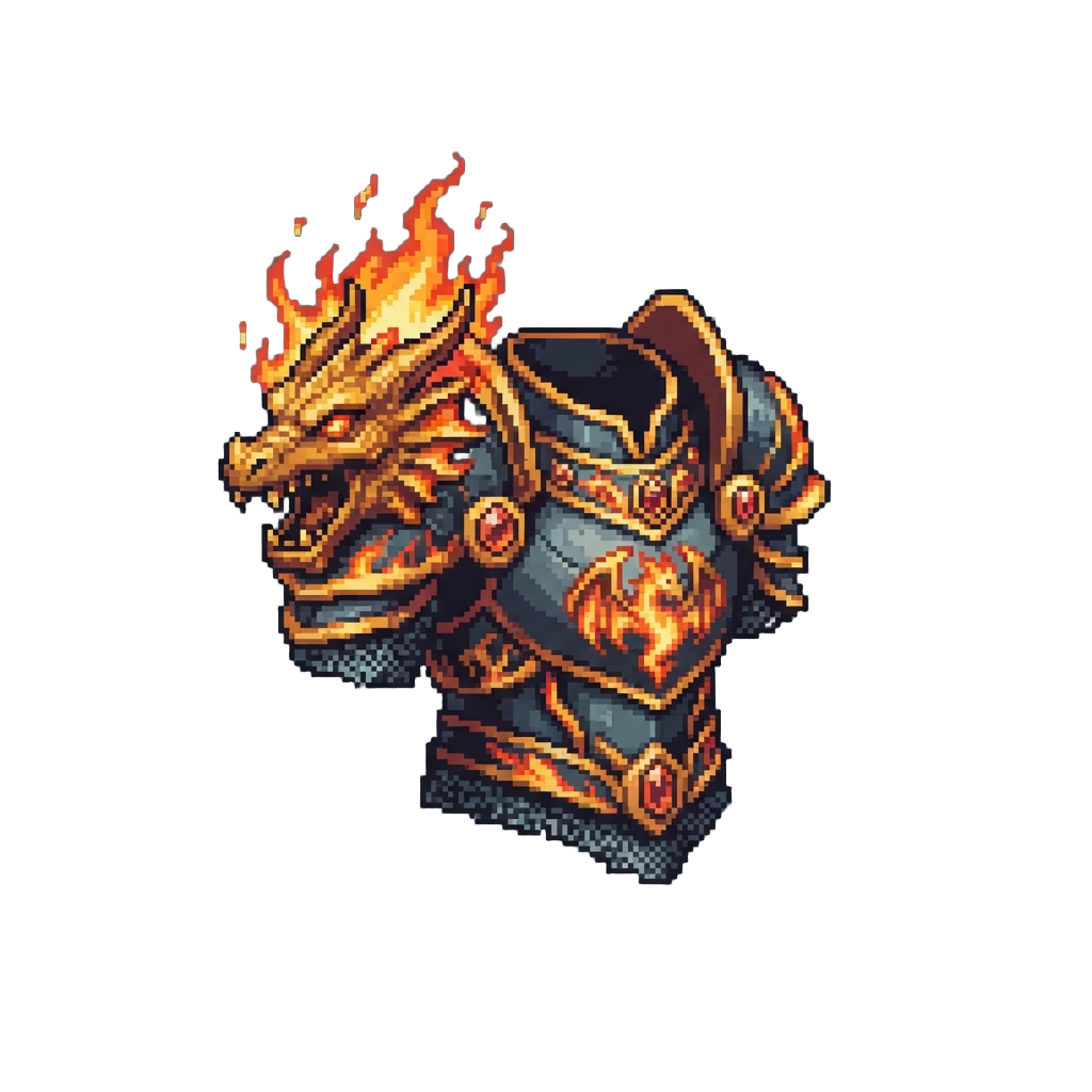 A Blazing Dragon-puldron Armor Set