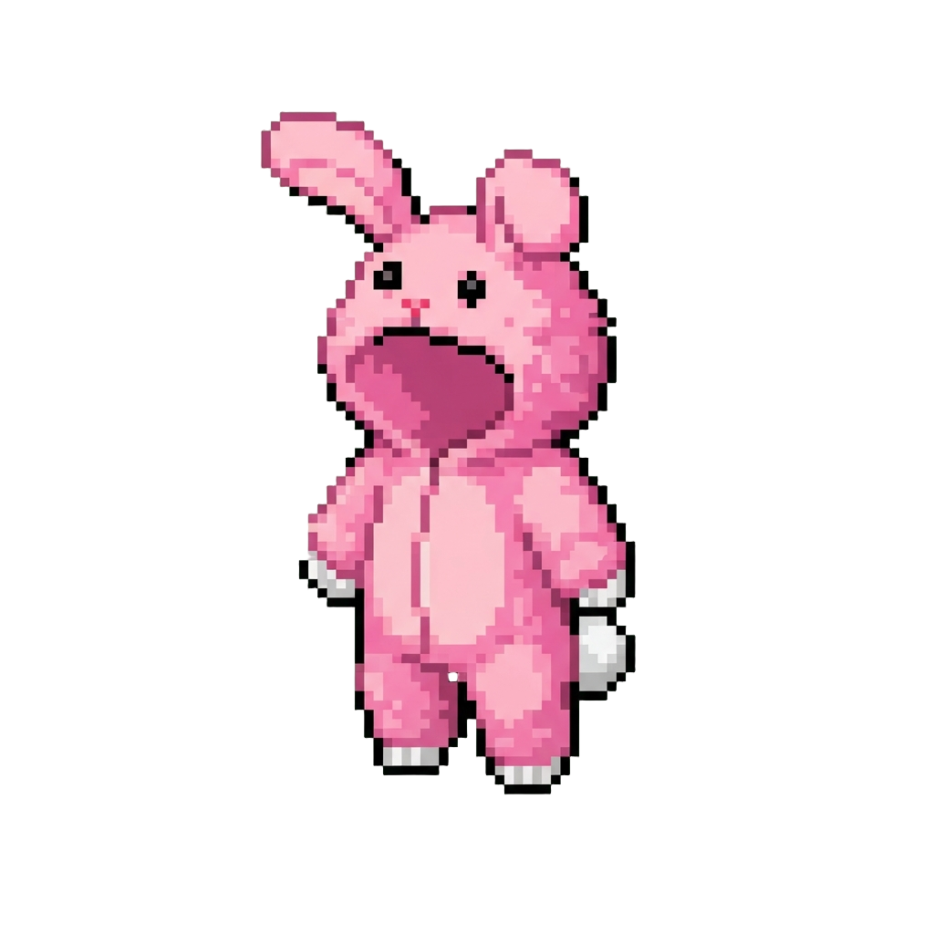 A Giant Fluffy Pink Bunny Onesie