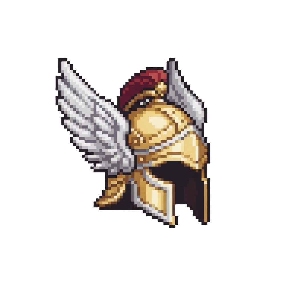 A Radiant Eagle-winged Helmet