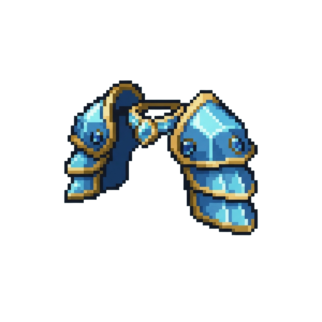 A Gleaming Crystal Pauldrons Set
