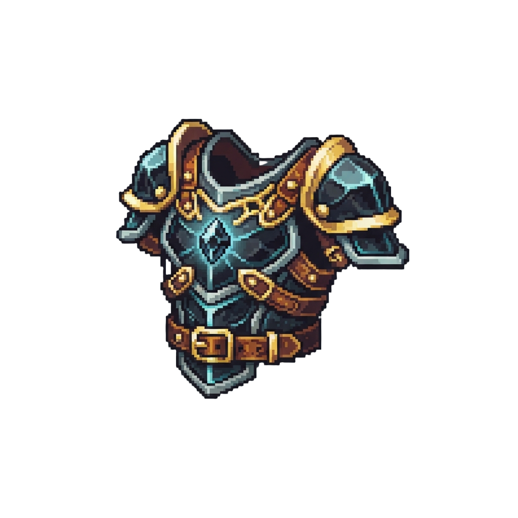 A Glowing Obsidian and Gold Hero Harness