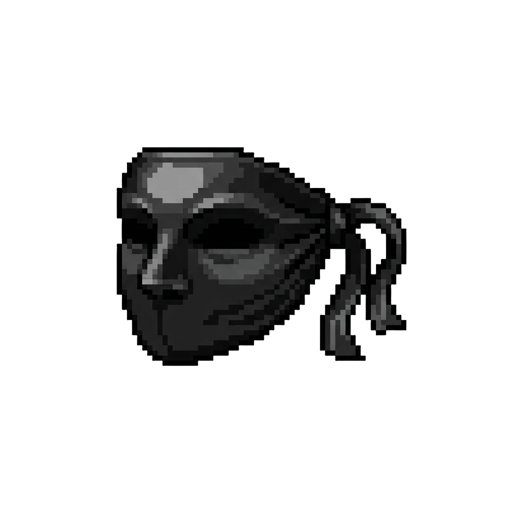A Sleek Silk Black Mask