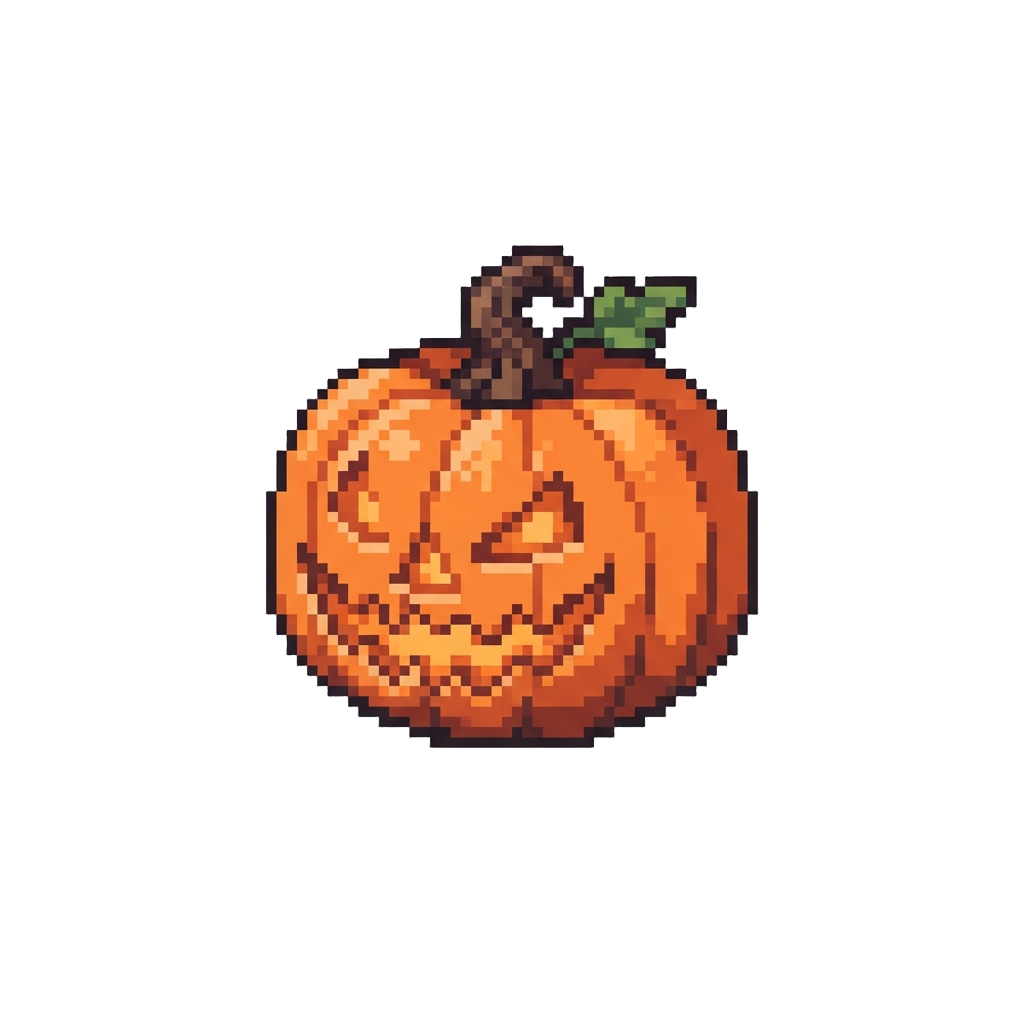 A Grinning Spooky Jack-o'-lantern