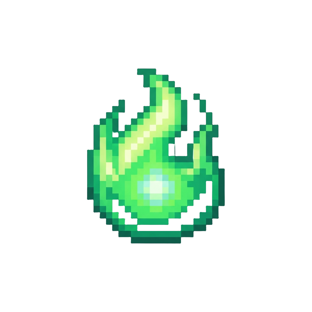 A Glowing Neon Green Aura