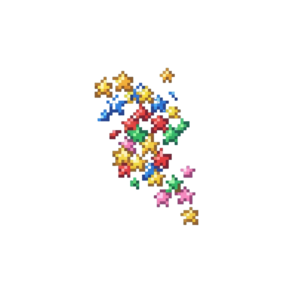 A Gentle Trickling Pop of Star Confetti