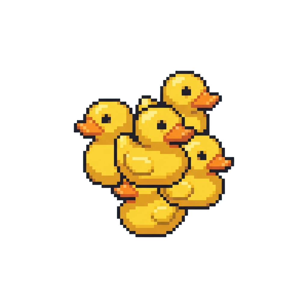 A Shower of Mini Rubber Ducks