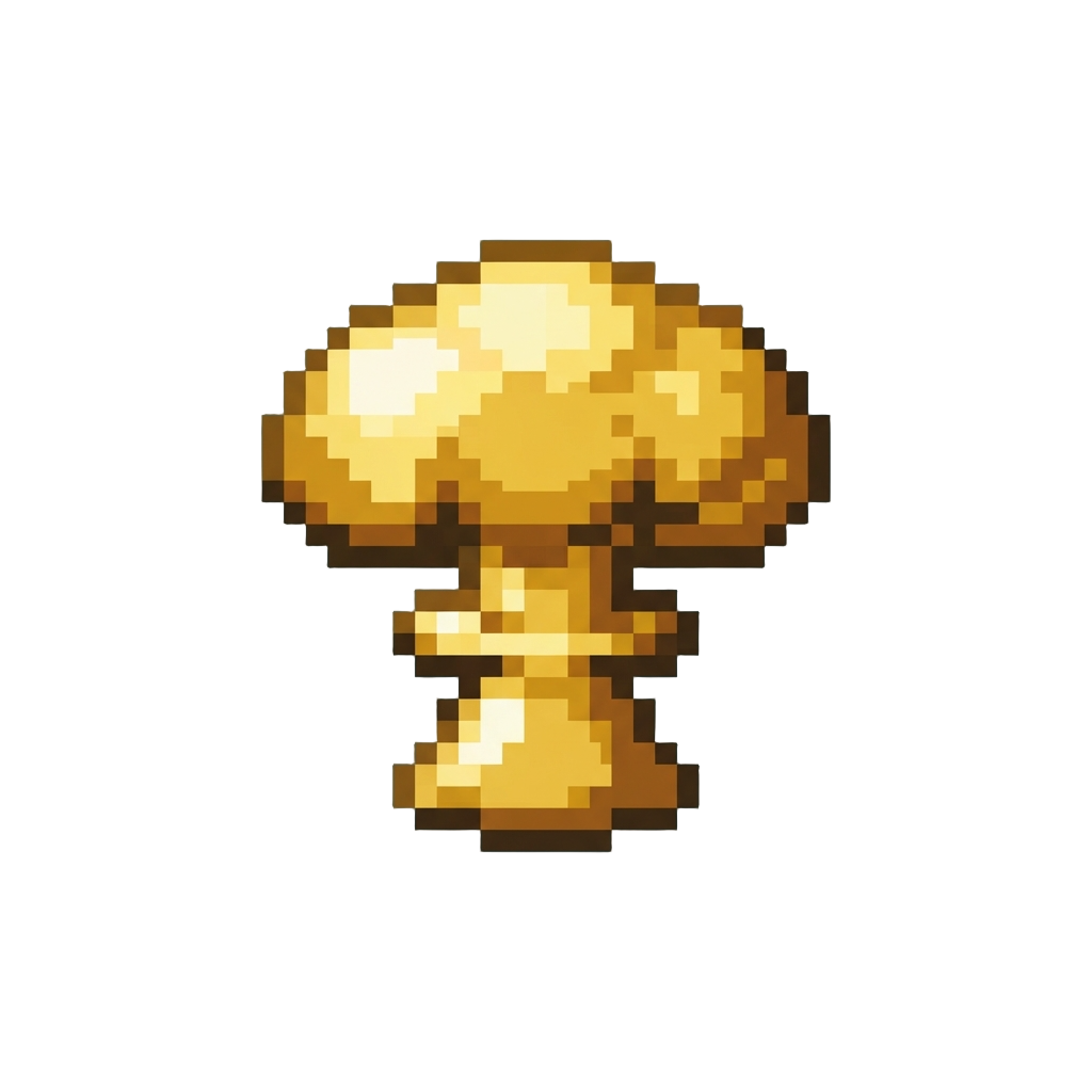 A Radiant Golden Mushroom Cloud