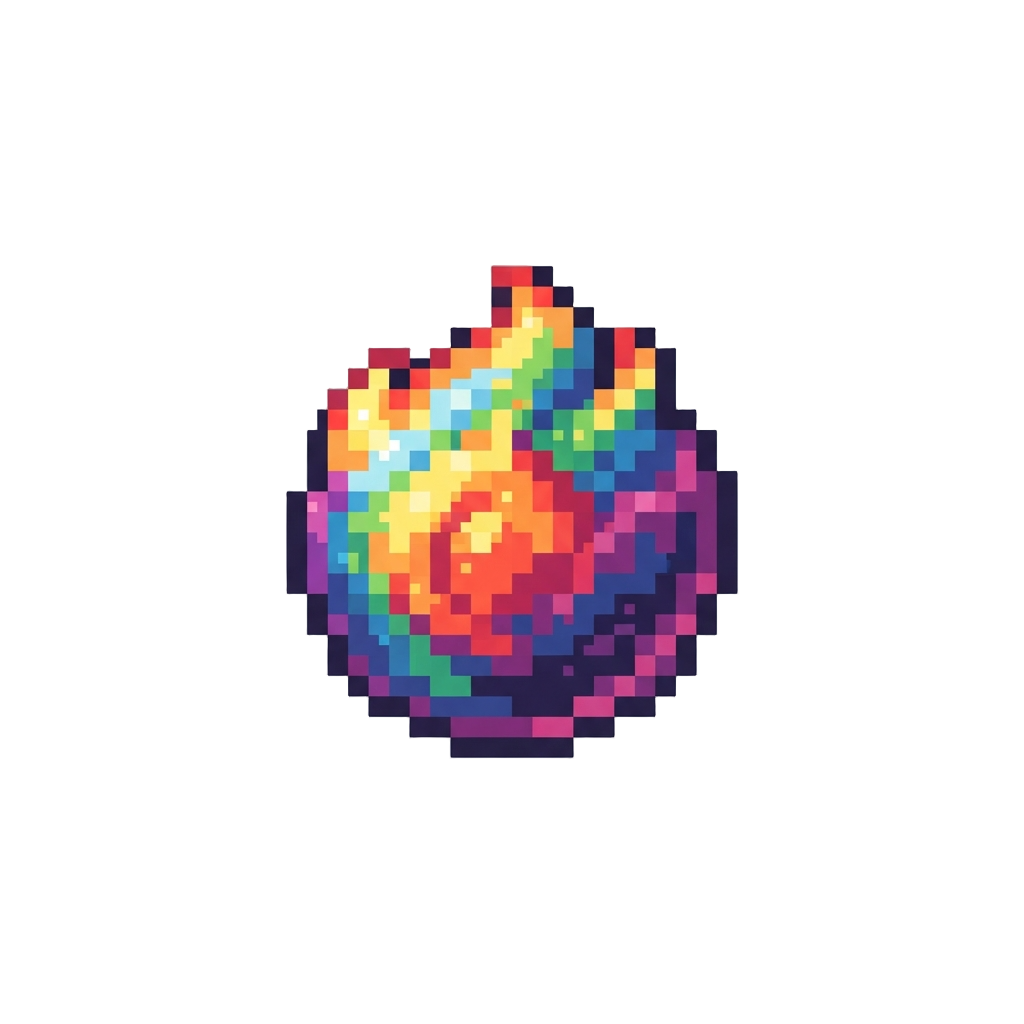 A Rainbow Glitter Fireball
