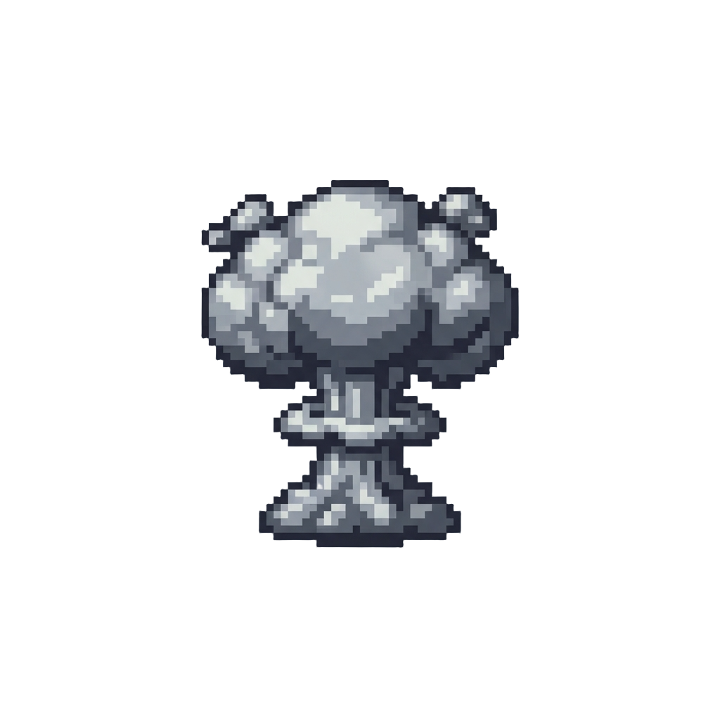A Glittering Silver Mushroom Cloud