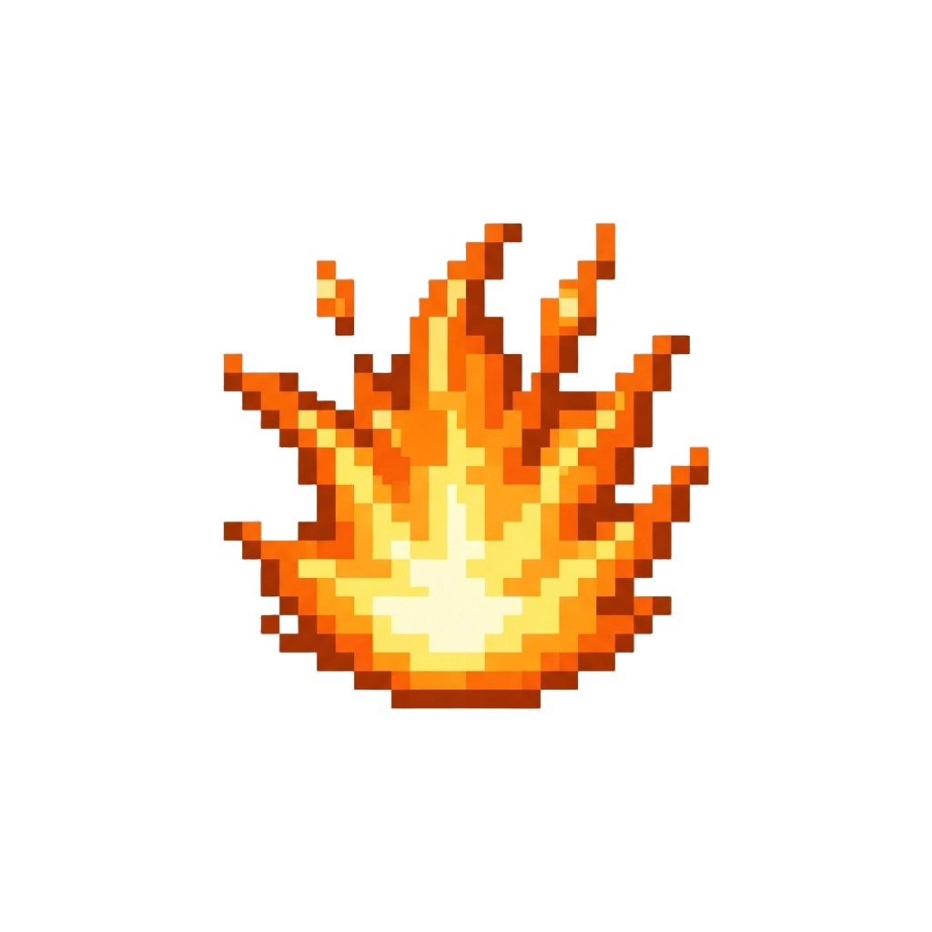 A Fiery Orange Flash Explosion