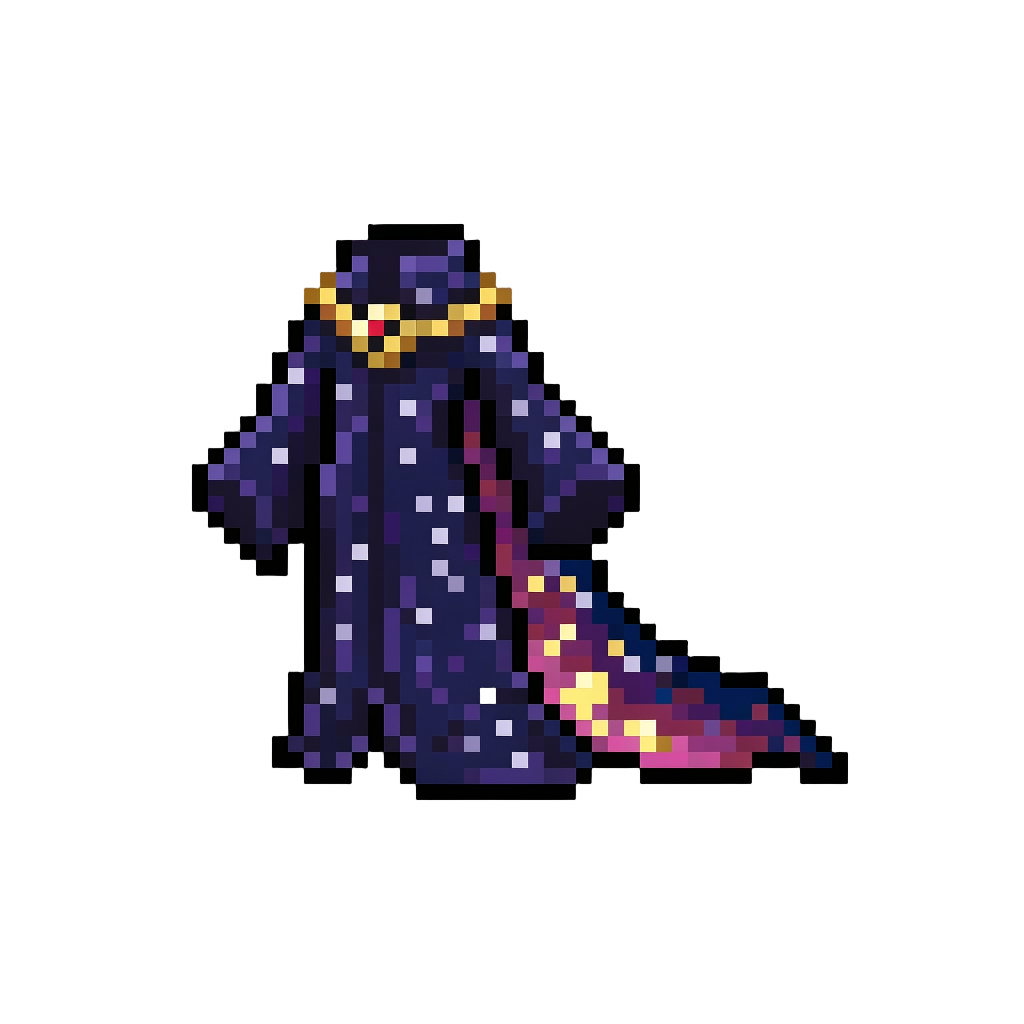 A Mystical Galaxy Wizard Robe Trailing Cosmic Dust