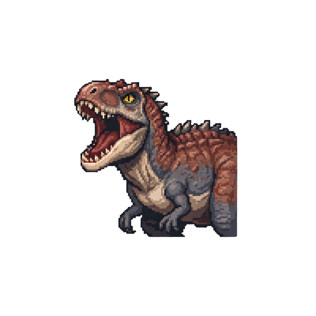 A Giganotosaurus Roaring Thunderously As Emergency Alarms Blare