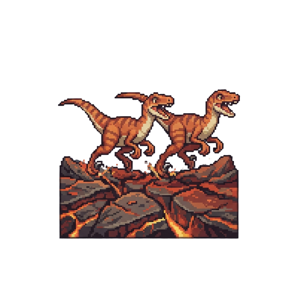 A Sudden Volcanic Tremor Sending Panicking Raptors Racing Alongside