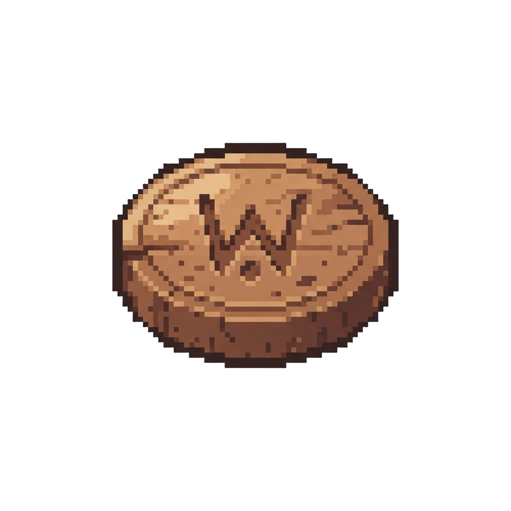 A Flat Wooden Token