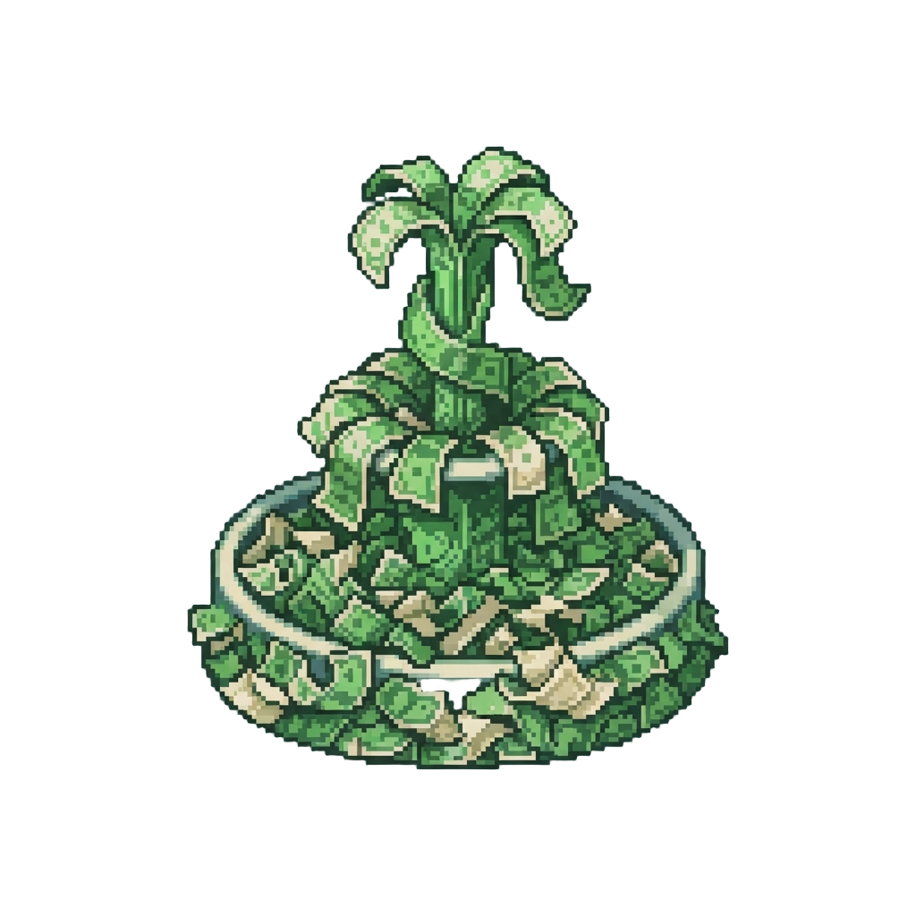 A Massive Fountain of Dollar Bills