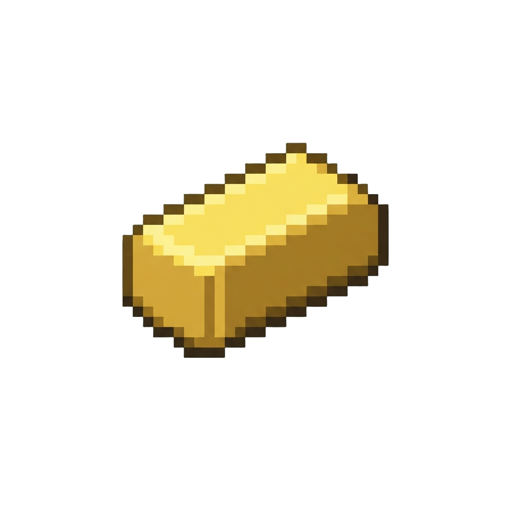 A Single Shiny Golden Bar Token