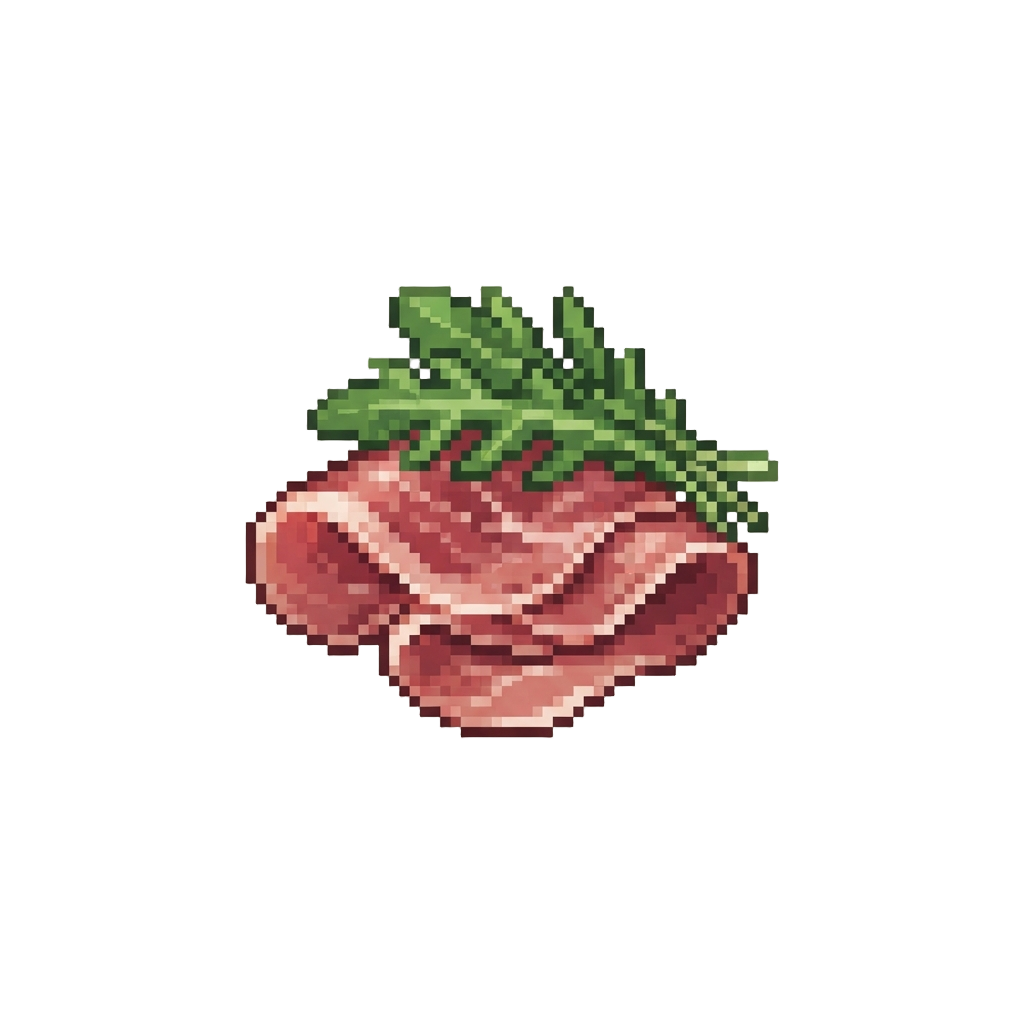 Gourmet Prosciutto and Arugula Leaves