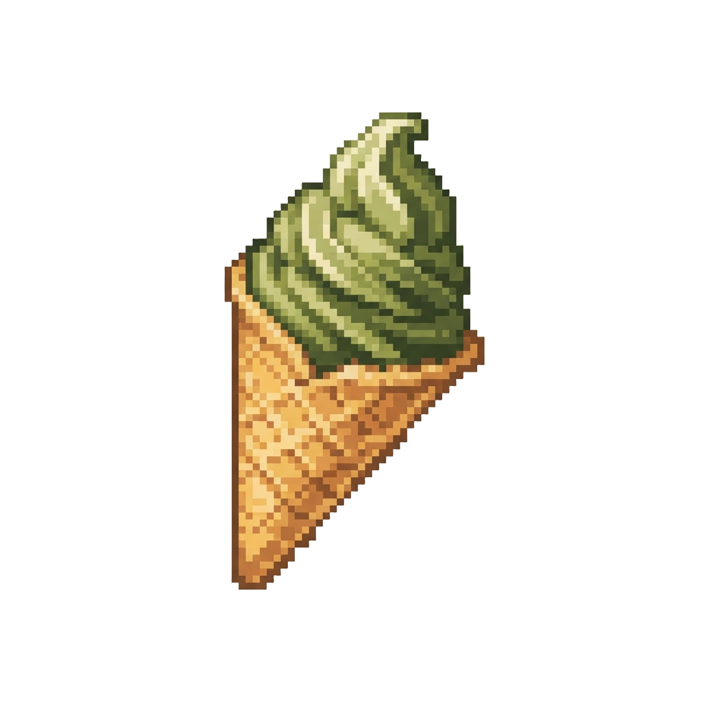 A Sweet Matcha Ice Cream Cone