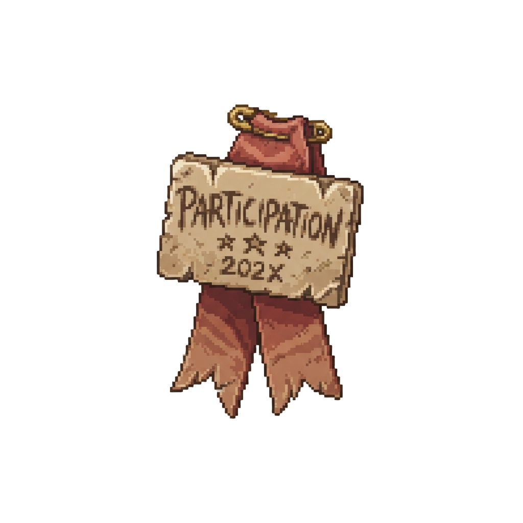 A Battered Cardboard Participation Ribbon