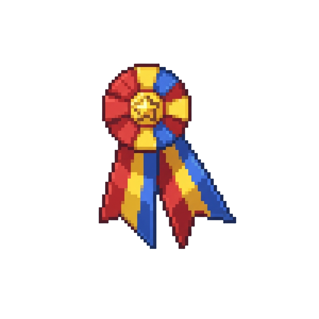 A Striped Festival Winner Ribbon