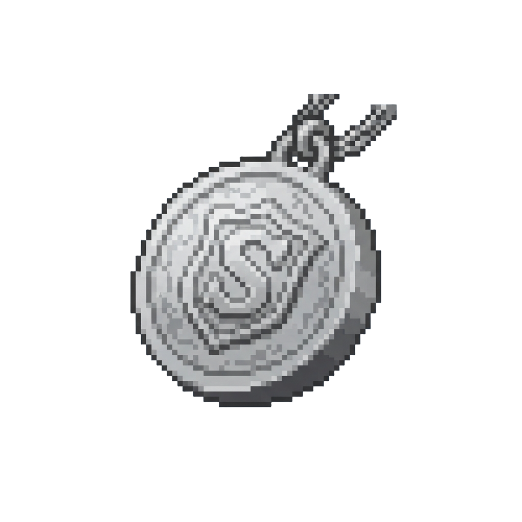 A Polished Silver Street-style Medallion