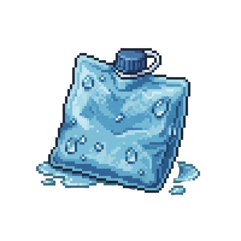A Comically Oversized Melting Ice Pack