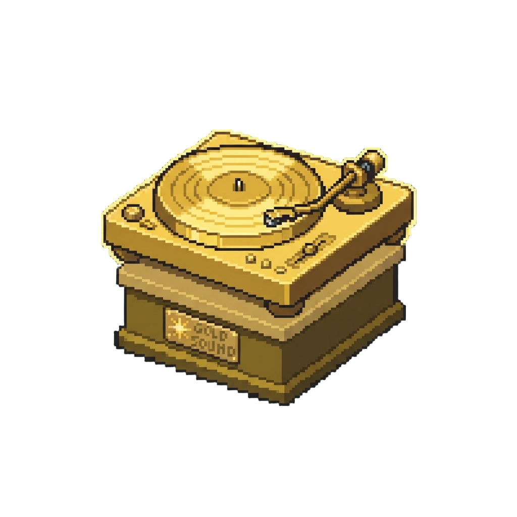 A Glowing Solid-gold Turntable Trophy