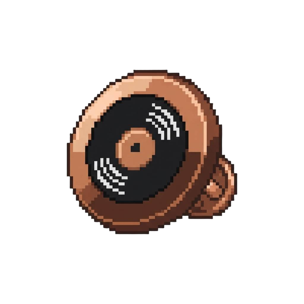 A Miniature Copper Vinyl Pin