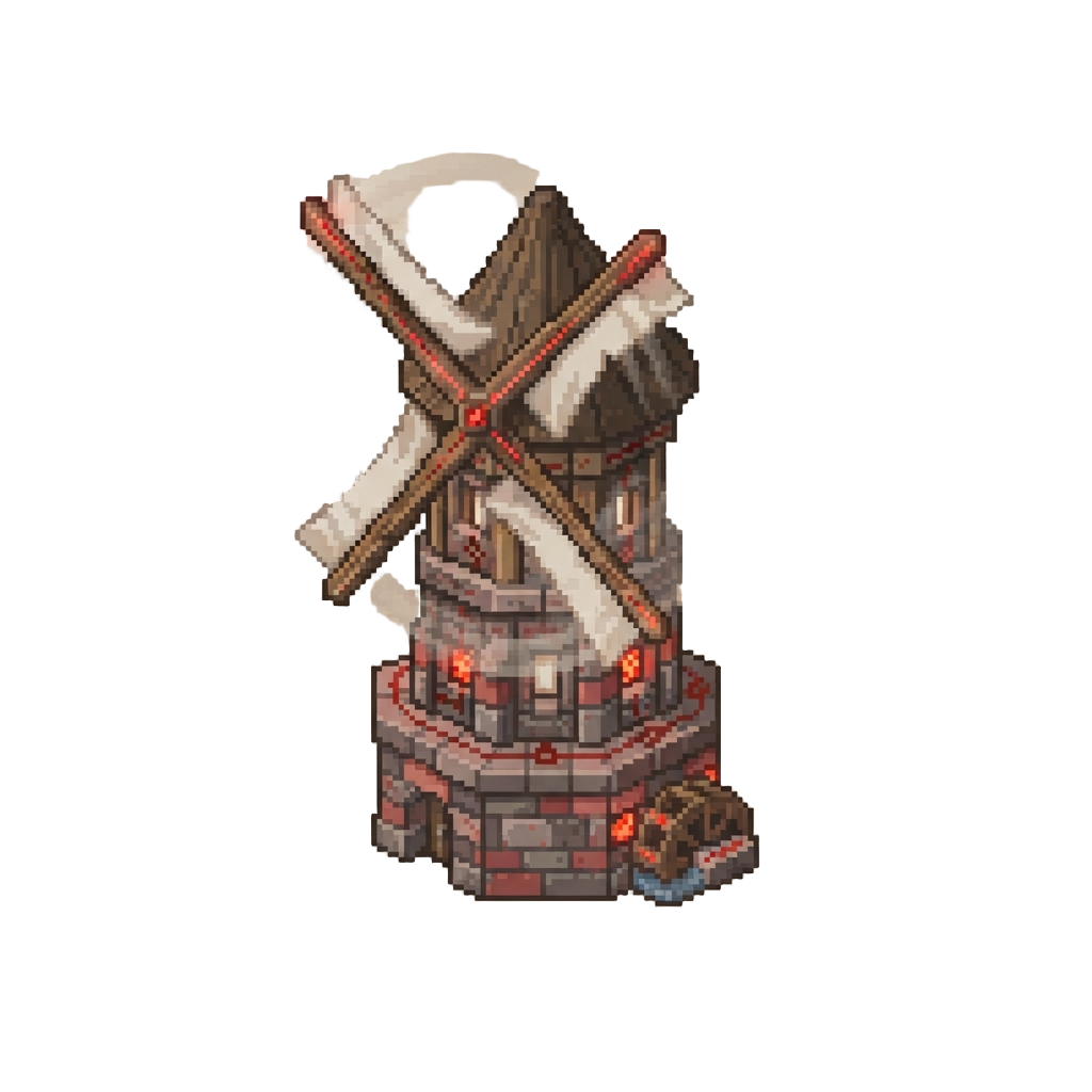 A Redstone-powered Windmill with Spinning Blades