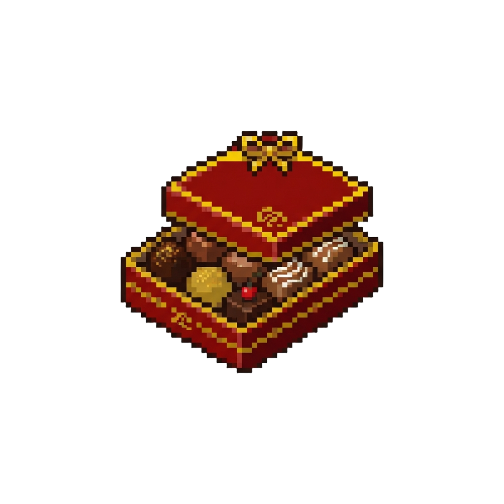 A Colorful Box of Premium Chocolates