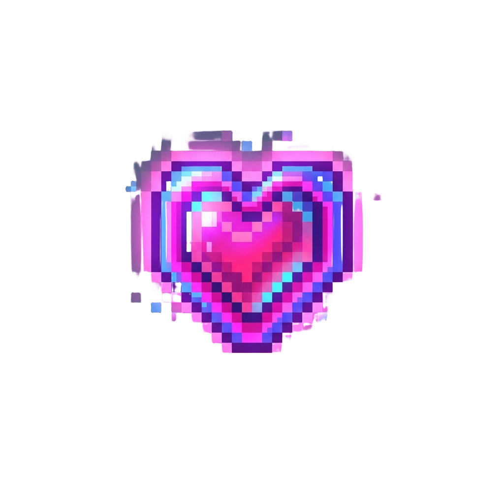 Glowing Neon Heart Aura