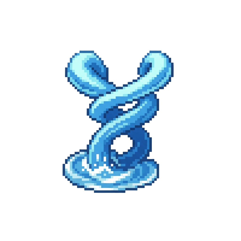 Twin Whip-like Water Streams