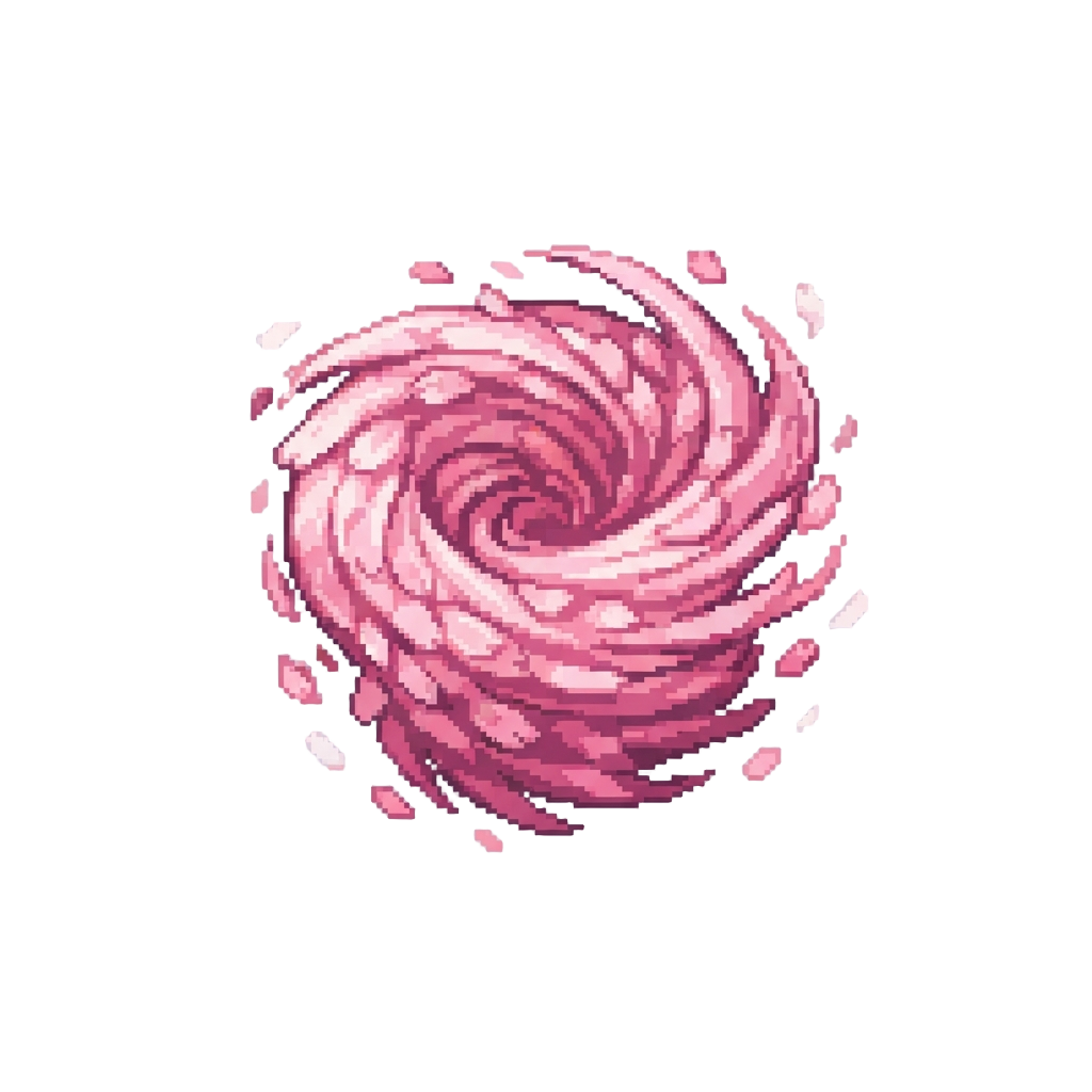 A Roaring Vortex of Swirling Pink Cherry Blossom Petals