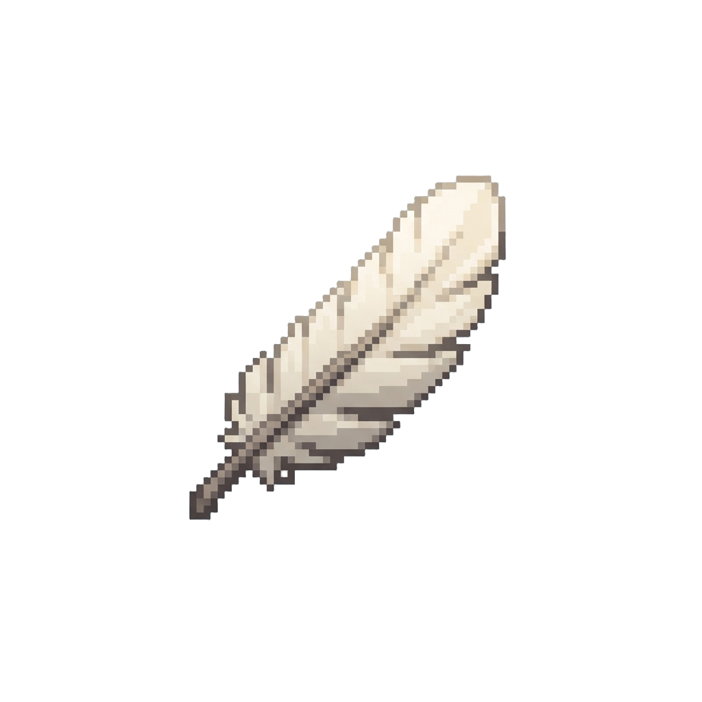 A Gentle Floating Feather in Wind