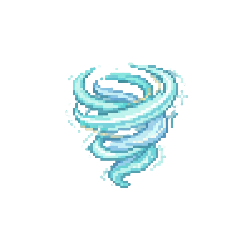 A Soft Spiraling Breeze Aura