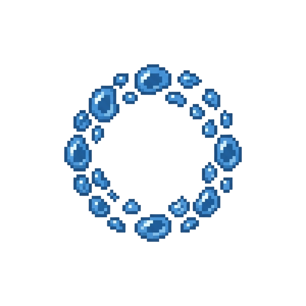 A Gentle Ring of Floating Water Droplets