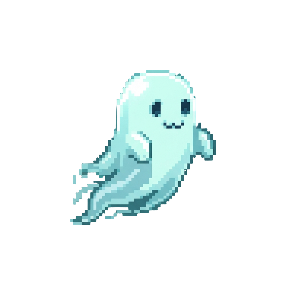 A Glowing Translucent White Ghost