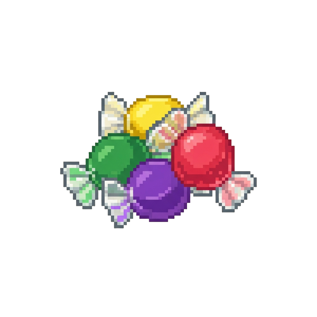 A Handful of Fruity Hard Candies