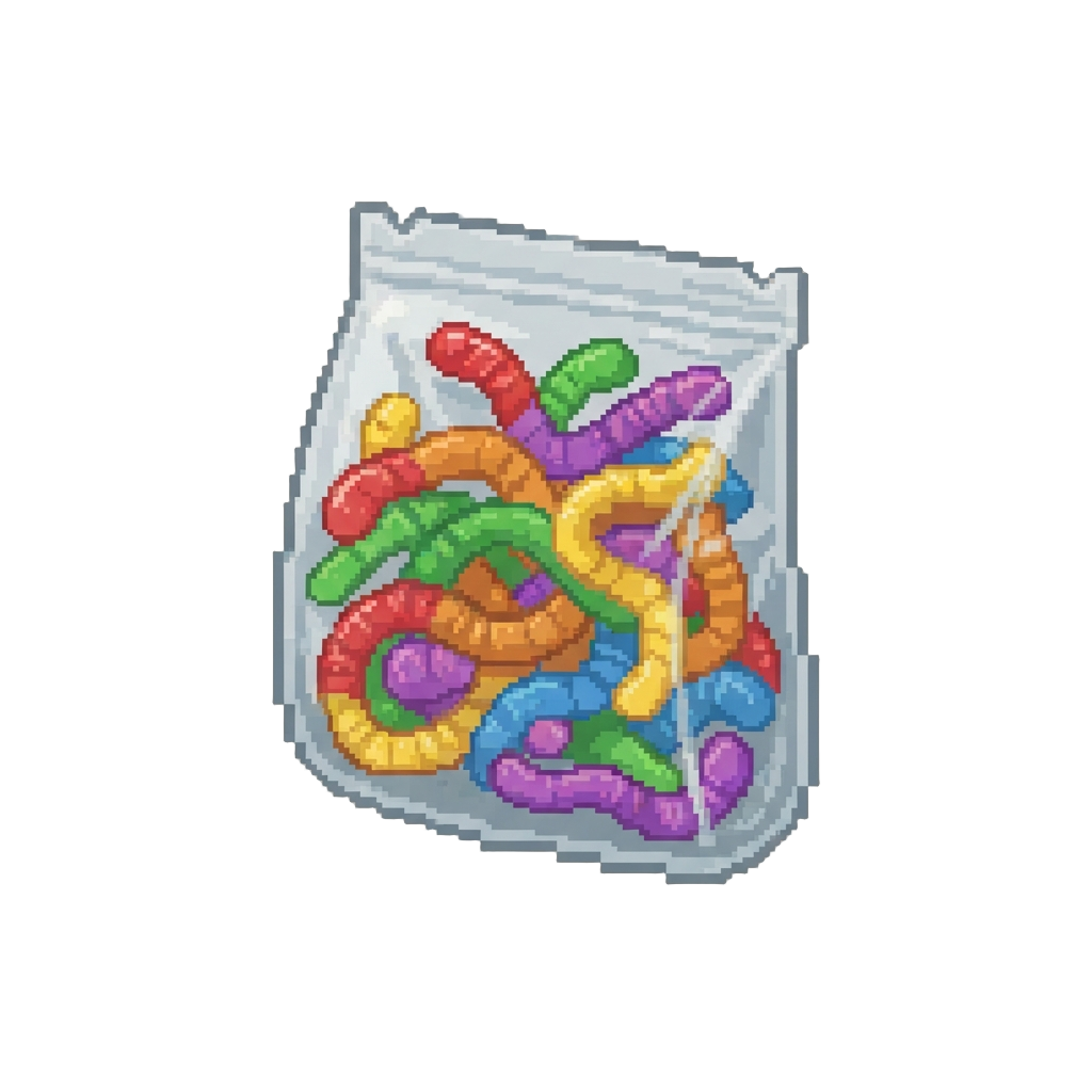 A Full Bag of Gummy Worms